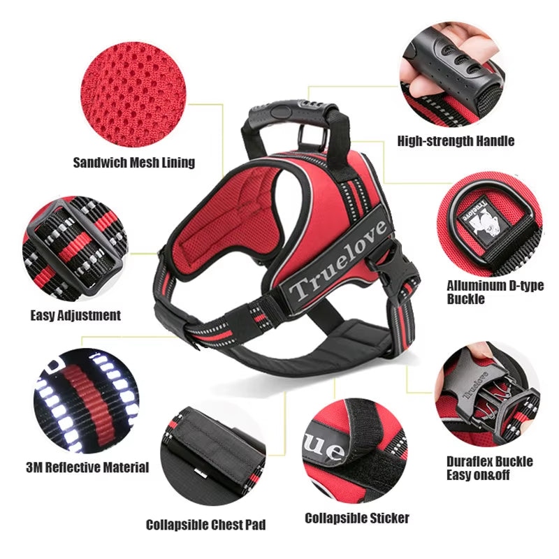 Unleash Adventure with Our No-Pull Dog Harness – Reflective, Durable, and Perfect for Big Dogs and Puppies! 🌟🐾