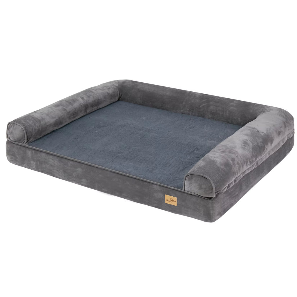 Snuggle Up! XXL Orthopedic Dog Bed with Bolster - Cozy, Washable & Perfect for Your Furry Friend! 🐾❤️