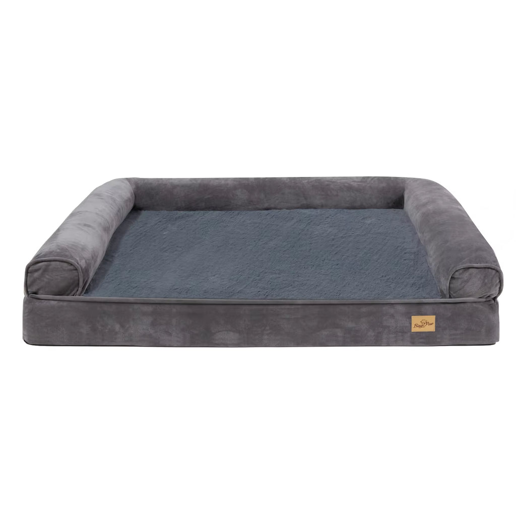 Snuggle Up! XXL Orthopedic Dog Bed with Bolster - Cozy, Washable & Perfect for Your Furry Friend! 🐾❤️