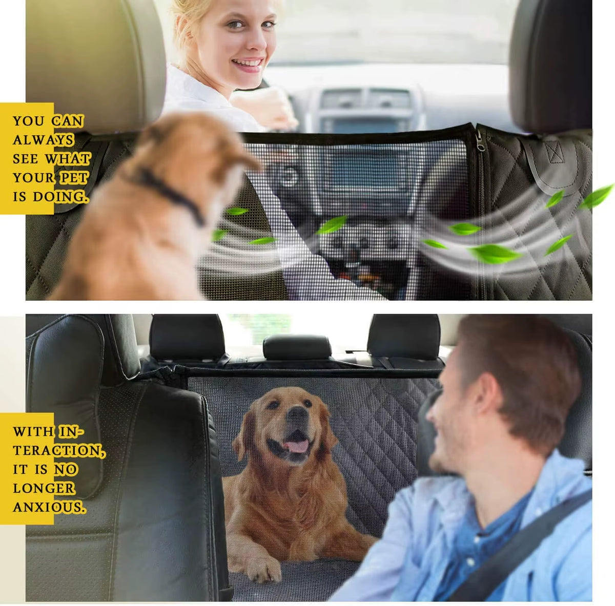 Keep Your Car Clean and Your Pup Happy with Our Waterproof Dog Car Seat Cover Hammock! Perfect for Small & Large Dogs! 🐾🚗🐶
